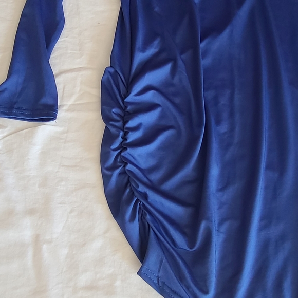 Blue assymetrical dress - Picture 3 of 5